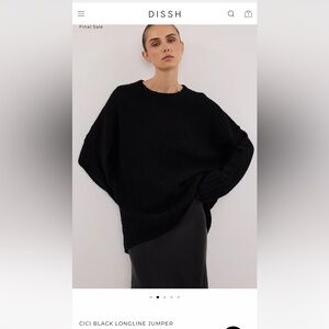 DISSH CICI BLACK LONGLINE JUMPER